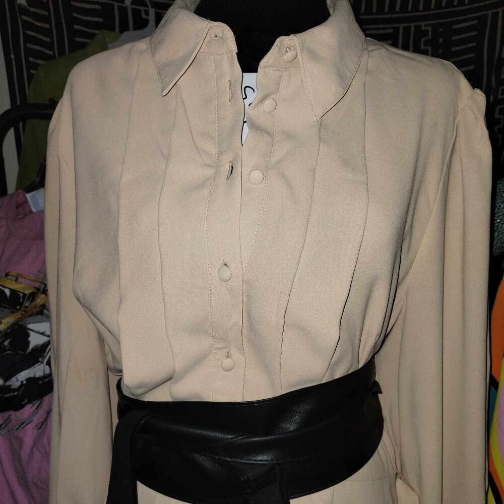 Xl Tan Button Down Dress